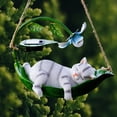 thumbnail image 1 of Colaxi Animal Hanging Solar Light Decorative Solar Light Statue Art Garden Light Garden Decoration for Pathway Indoor Farmhouse Lawn White Cat, 1 of 9