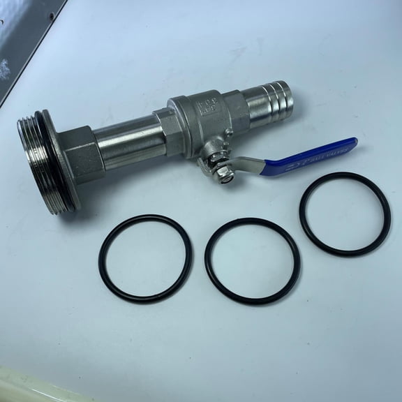 Colaxi Ball Drum Faucet Hardware Barrel Faucet with Gaskets Barrel Spigot 2" Thread for Other Liquids Container Outdoor Bucket