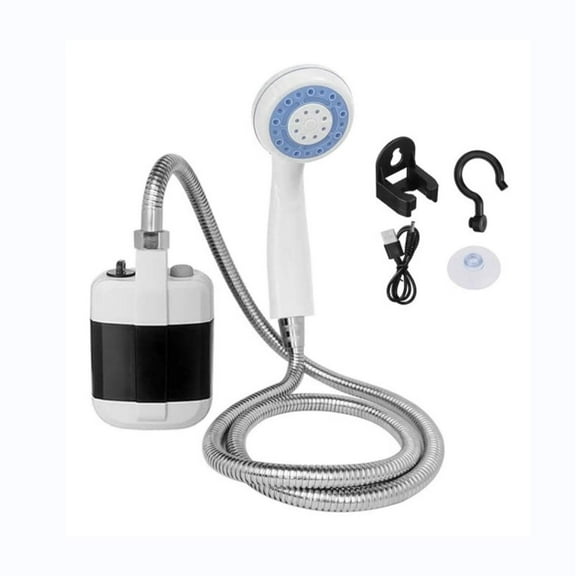 Colaxi Camp Shower Pump Electric Convenient Outdoor Shower, Travel Shower for Windows and Backyard Cleaning ,Hiking Trekking Outdoor