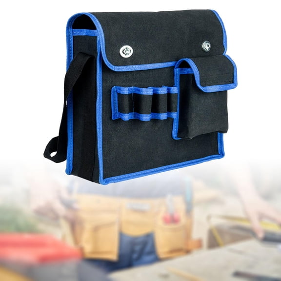 Colaxi Canvas Tool Bag Maintenance Tool Bag Heavy Duty Multifunctional Tool Organizer Tool Pouch for Electricians Carpenters L