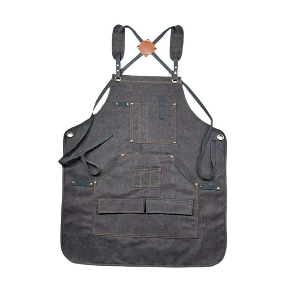 Colaxi Canvas Work Apron Gardening Apron for Workshop Mechanics Gardeners Carpenter Dark Grey