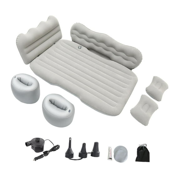 Colaxi Car Inflatable Mattress Backseat Sleeping Pad, Portable Camping Air Mattress Bed, Car Air Bed for Auto MPV Camping Picnic Gray
