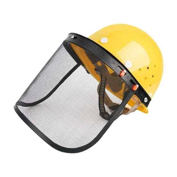 Colaxi Chain Saw Helmet Practical with Face for Grass Cutting Garden Arborist Yellow Hat