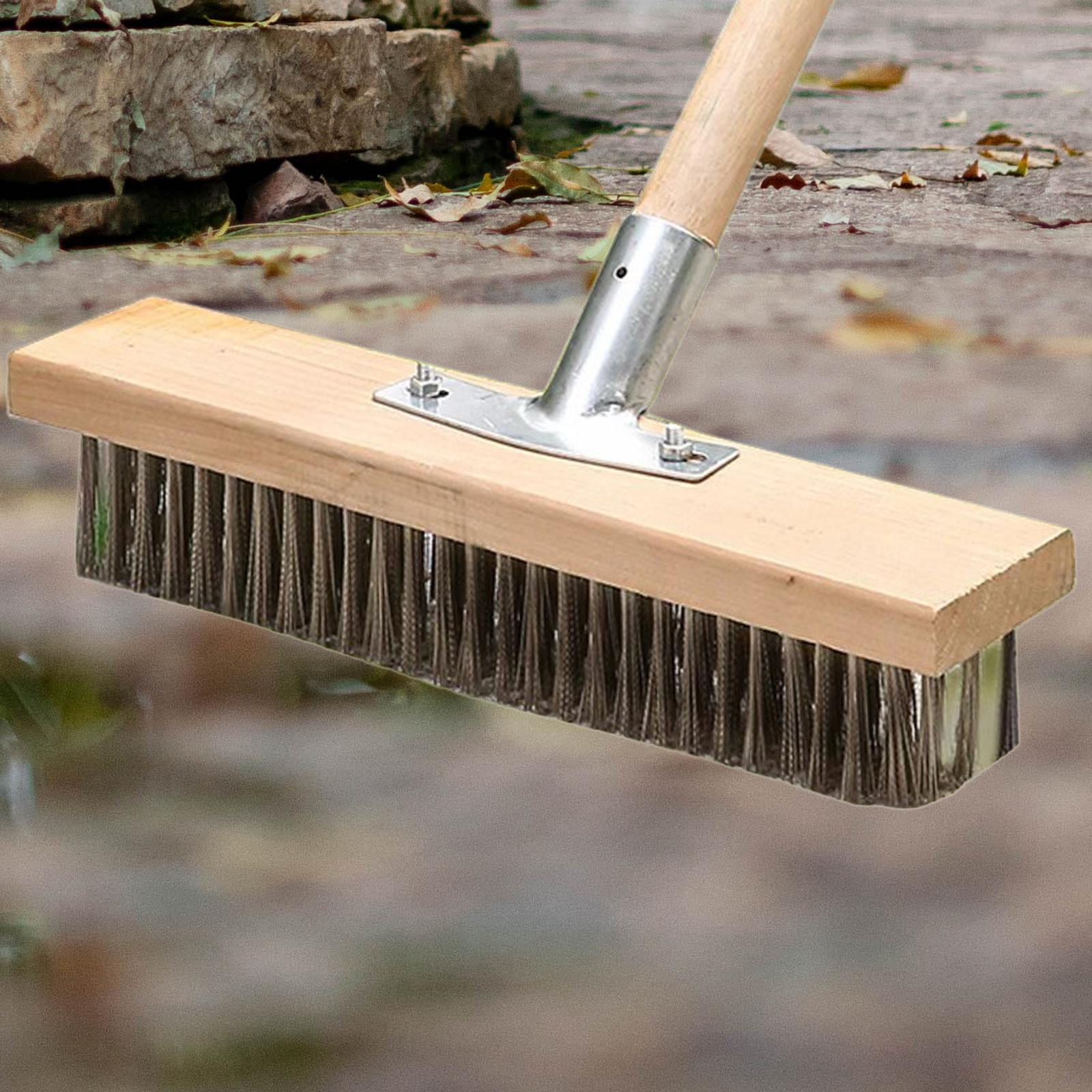 Colaxi Deck Brush Head, Stainless Steel Wire Brush, Grout Brush, Pressure Broom, Scrubber Brush