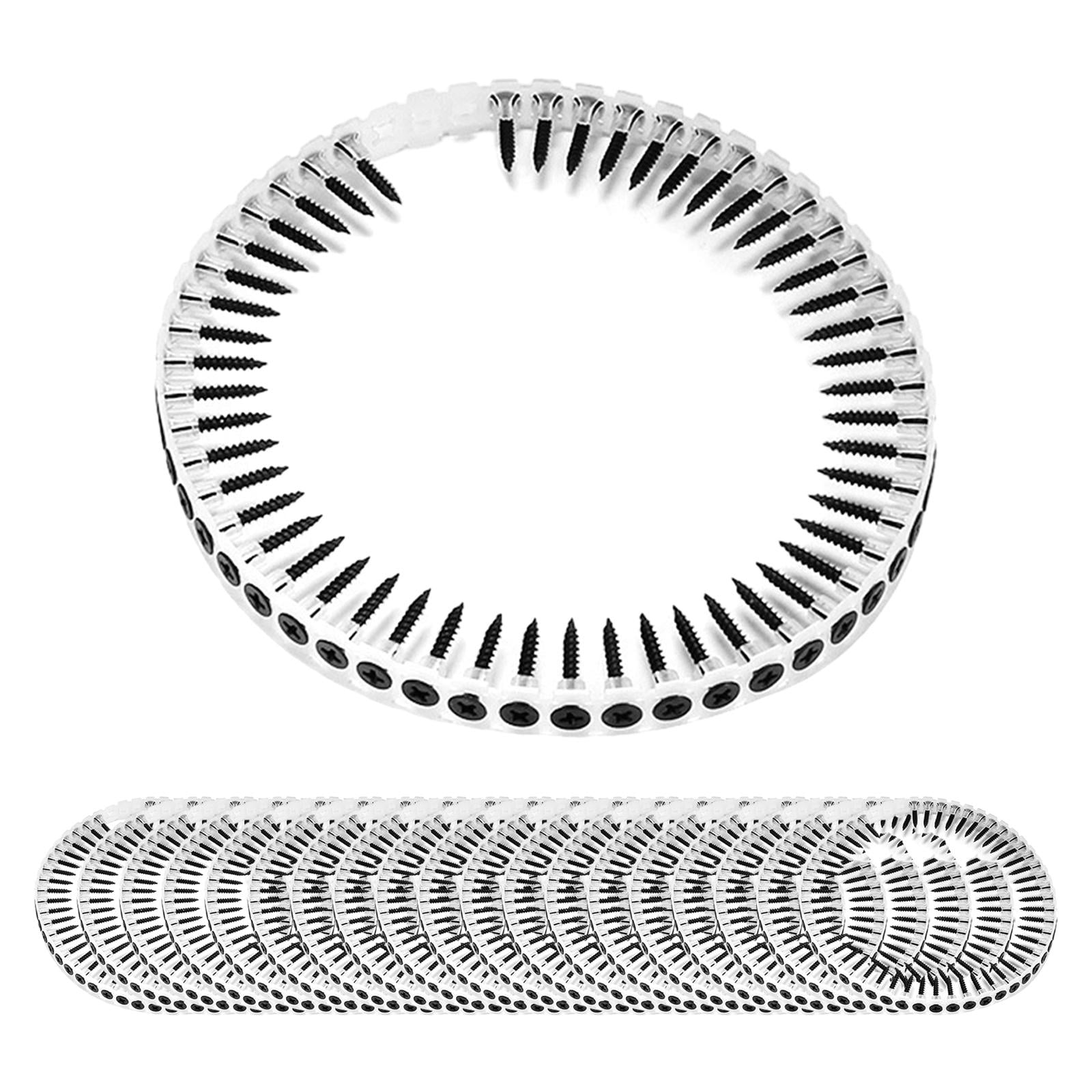 Colaxi Drywall to Wood Collated Screws Auto feed 32mmx3.5mm 1-1/4 inch Durable Sturdy 50Pcs Professional Drill Screw Chain 20 Strips 1000Pcs