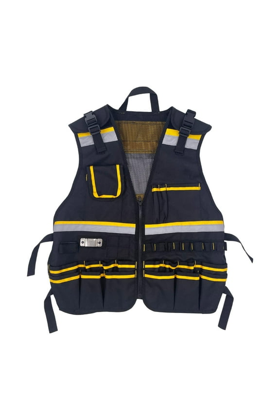 Electrician Tool Vest Multi Pockets Vest Multifunctional Tool Vest Oxford Cloth Tool Vest for Architect Carpenters Technician