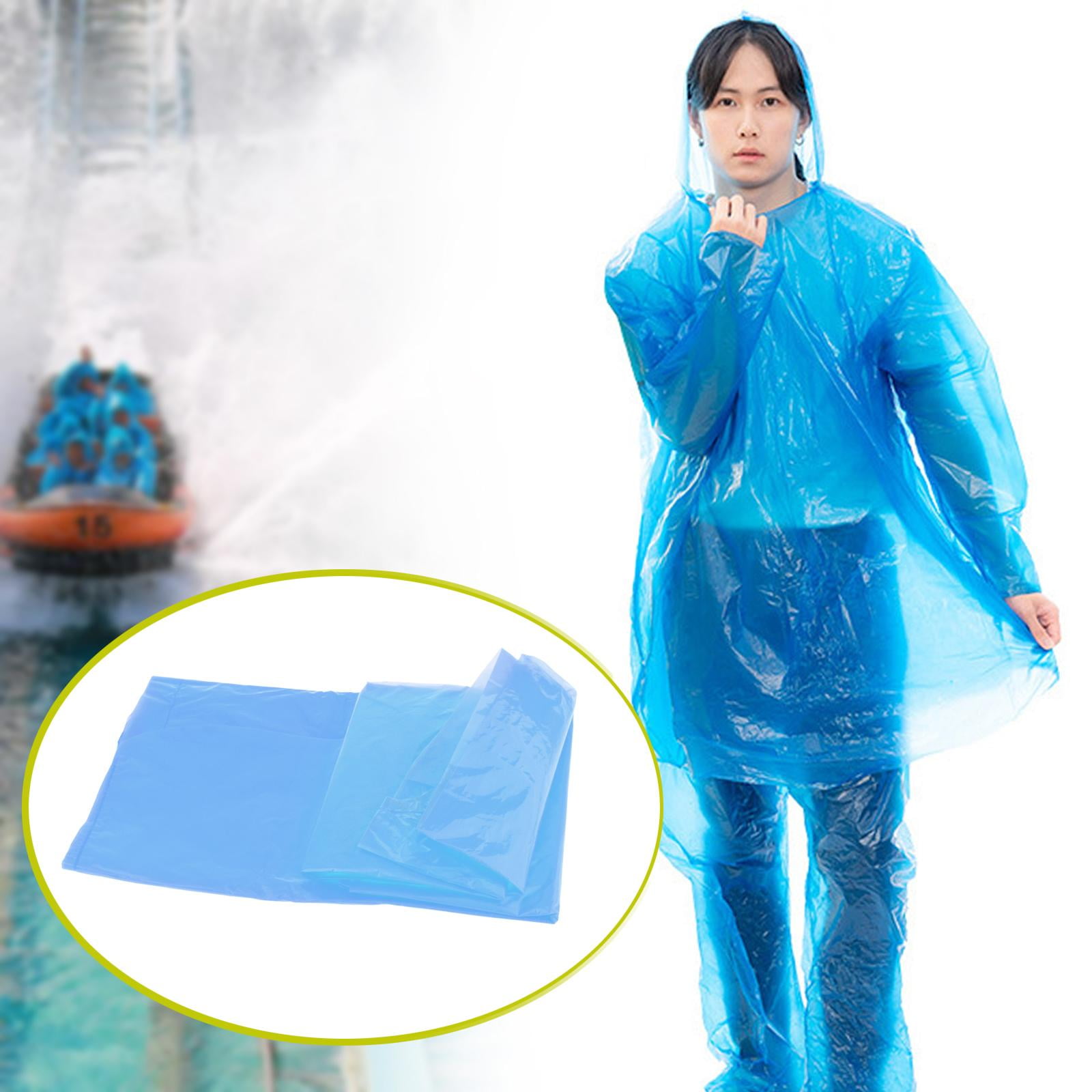 Lot De 15 Ponchos De Pluie Jetables Relaxdays - 5 Couleurs Avec Capuche, Protection Urgence Festivals & Randonnée