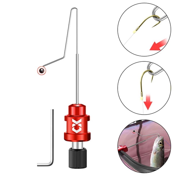 Colaxi Fishing Hook Remover Fast Decoupling Fishing Accessories Stainless Steel Pin Removing Tool Separator Unhooking Device red