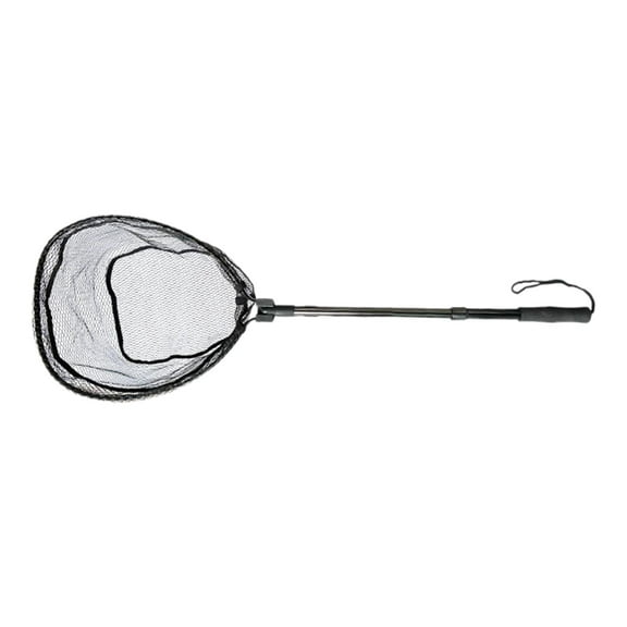 Colaxi Fishing Landing Net Extendable Accessories for Catfish Bug Catcher Butterfly 2 Section Black