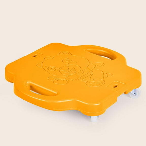 Colaxi Floor Board Physical Education Skateboard Sport Flat Scooter Sitting Board for Activities Backyard Home Outdoor Yellow