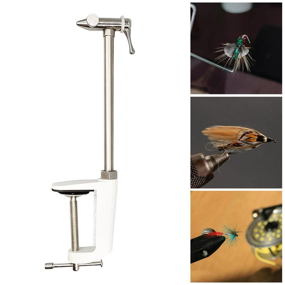 Colaxi Fly Tying Vise Accessory Lure Making Beginners Professionals Replacement Practical Metal Fly Tying Tool Bobbin Threader 26cm Non Rotatable