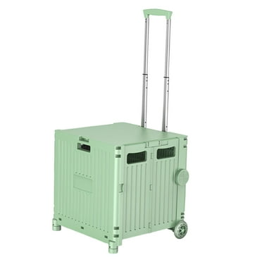 Colaxi Foldable Shopping Cart, Foldable Multipurpose Cart, Shopping Cart, Box, Shopping Cart for Transportation, Laundry, Travel, Camping green