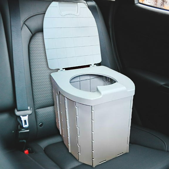 Colaxi Folding Camping Toilet Portable Toilet for Camping Multipurpose Kids Adults Outdoor Travel Toilet for Fishing Car Accessories Gray