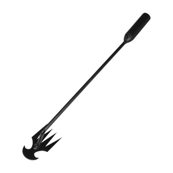Colaxi Garden Rake ing Tool Hand Hoe Carbon Steel Durable Practical Hollow Hoe and Rake Remover for Daily Gardening Job Black 50cm