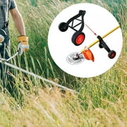 Colaxi Grass Trimmer Support Wheels Mower Support Wheel Replacement Durable Adjustable Easy to Install Attachment for Mower Grass Timmer Black