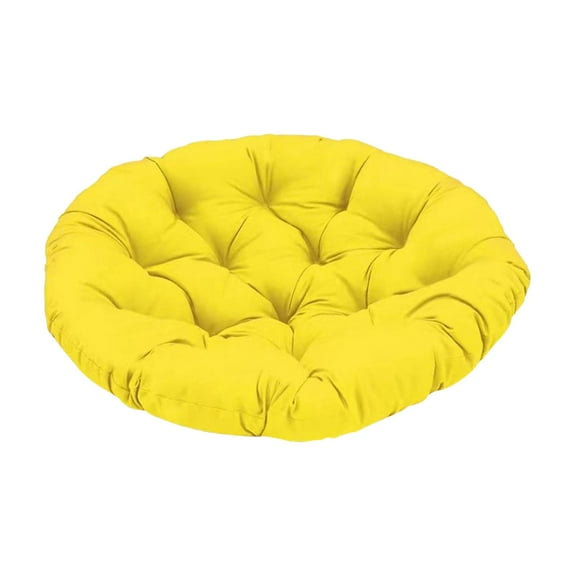 Colaxi Hammock Chair Cushion Hanging Basket Chair Cushion Egg Chair Egg Chair Cushion Replacement Round Thicken Chair Pad for Home Patio Porch 60cmx60cm , yellow