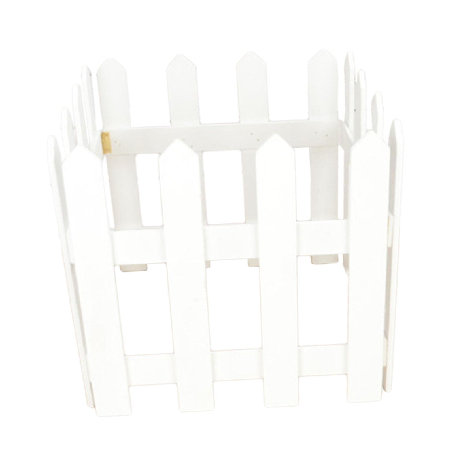 Colaxi Landscape Edging Border Fence Wood Fence DIY Gardening Wooden Garden Fence,Picket Fence for Edgings Flowerbeds, Plant Borders White Height 30cm