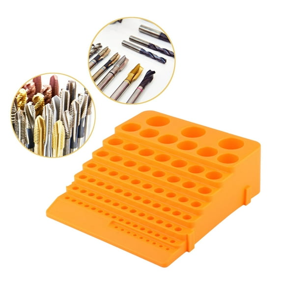 Colaxi Milling Cutter Storage Box 84 Holes Multifunctional Lightweight for Quick Change Bits PP Material Tool Parts Holder 22x20x7cm