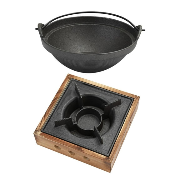 Colaxi Mini Camping Furnace Burner, Hot Pot Furnace with Pot without Lid, Lightweight Spirit Burner Fondue Furnace Cooking Furnace, L