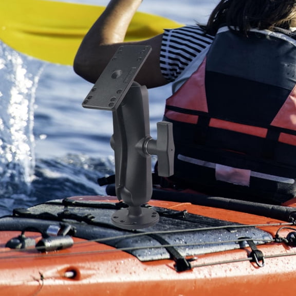 Colaxi Mount Depth s Mount Rectangle Plate and Round Base Mounting Plate Bracket for Marine 19.5cm