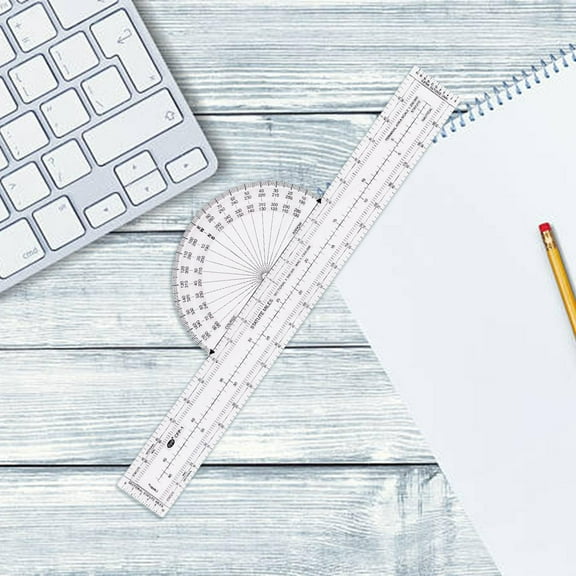 Colaxi Plotter Aviation Slide Ruler Air Navigation Engineering Portable Transparent Pilots Devices Plotting Tool for Students CFP1