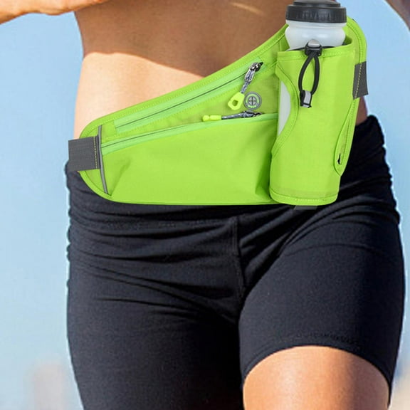 Colaxi Running Belt Jogging Belt Fanny Bag with Headphone Hole Phone Holder Fashion Outdoor Sports Waist Bag for Workout Cycling Gym green