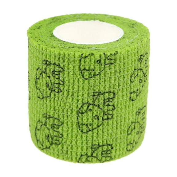 Colaxi Self Adherent Elastic , Cohesive s Non Woven Width 2.5cm Band Pet Tape Sports Wrap Tape for Birds Horse Legs Finger Hand Sports Green
