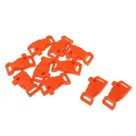 Colaxi Set of 2 Emergency Whistle Buckles for Outdoor Adventures, Survival Bracelet, Green , Orange, 4 Pcs