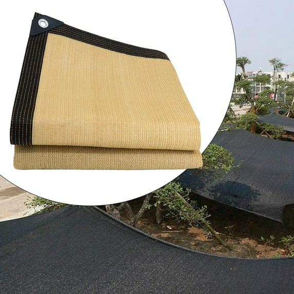 Colaxi Shade Net Yellow Plant Cover Easy to Install Mesh Tarp with Grommets Shade Cover for Yards Car Swimming Pools 2mx3m