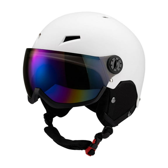 Colaxi Snow Sports Helmet Windproof Breathable Snowboard Helmet Protection Goggles for Adults for Skateboarding Winter Sports White M
