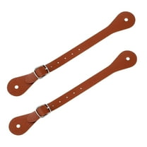 Colaxi Spur Straps, Boot Straps, 2 Pieces PU Leather Premium Ladies Cowboy Cowgirl Spur Belt, Adjustable for Equestrian Horse Riding Brown