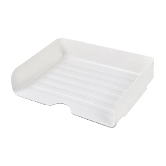 Colaxi Stackable Document Organizer File Paper Holder Durable Multipurpose Desk Letter Tray Book Storage Rack for Home Cabinet Table White