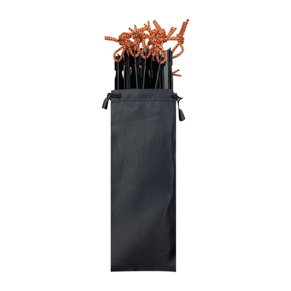 Colaxi Tent Stakes Ground Stakes Aluminum Alloy with Carry Pouch Heavy Duty Metal Stakes for Ground Tarp Pegs for Backpacking Hiking 12 Pieces Black