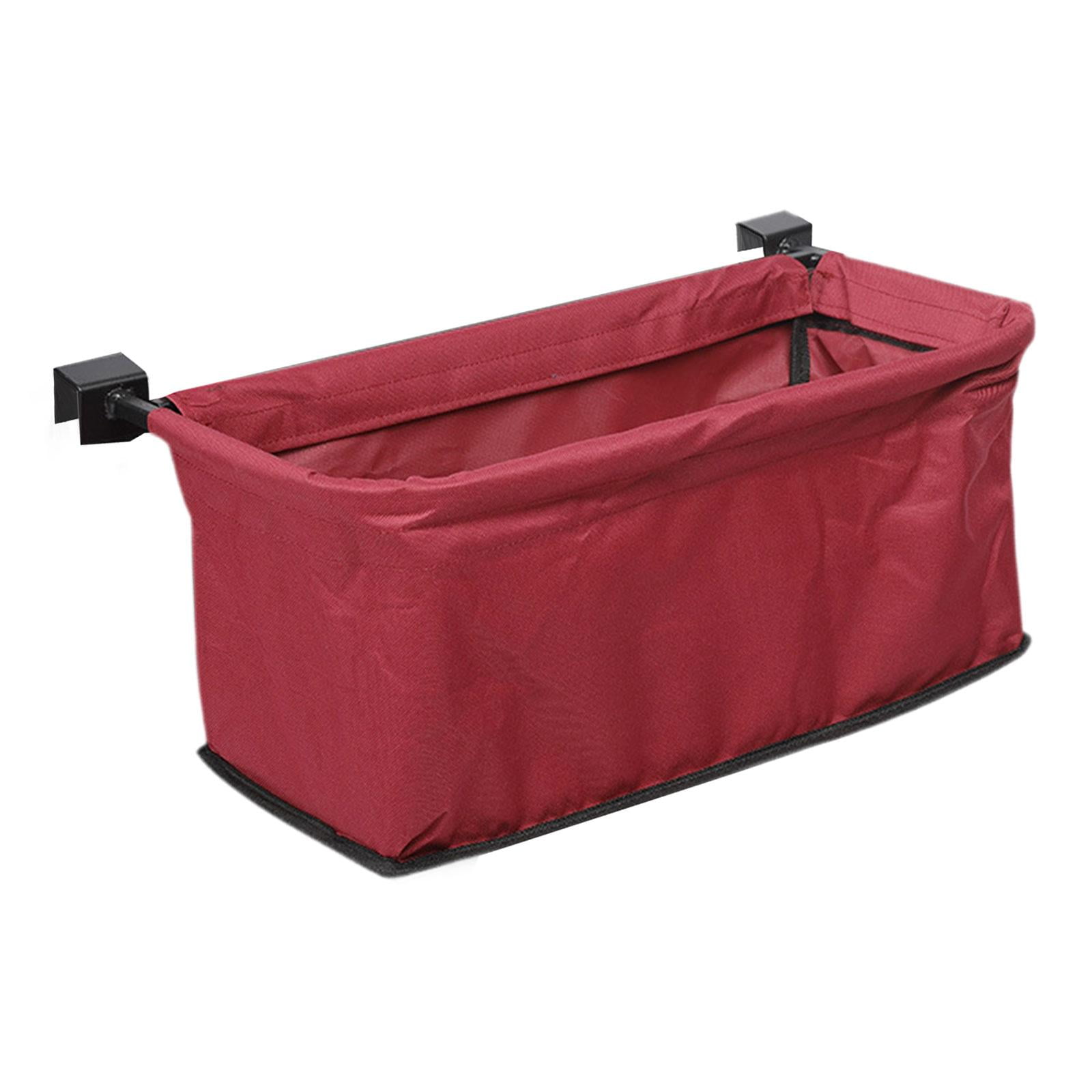 Colaxi Wagon Storage Bag Wagon Tail Bag Easy to Install Trolley Accessories Utility Universal Wagon Basket for Outdoor Camping Beach Red