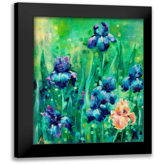 Colberg, Lisa 20x24 Black Modern Framed Museum Art Print Titled - Irises 1