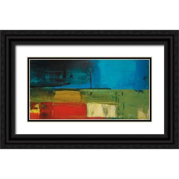 Colbert , Peter 14x9 Black Ornate Wood Framed with Double Matting Museum Art Print Titled - Segments