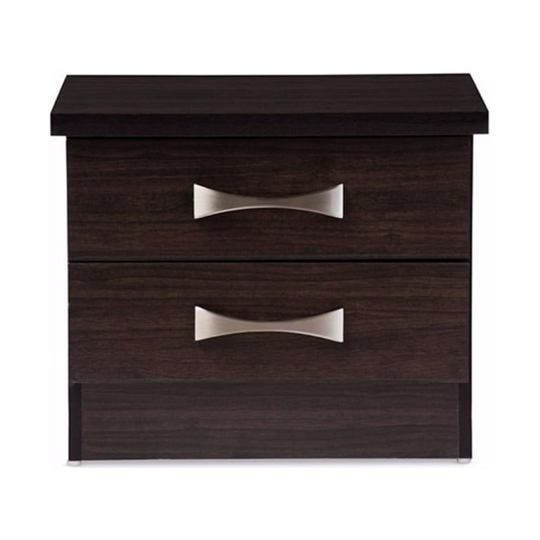 Baxton Studio Colburn Modern and Contemporary 2-Drawer Dark Brown Finish Wood Storage Nightstand Bedside Table Baxton Studio Colburn Modern and Contemporary 2-Drawer Dark Brown Finish Wood Storage Nightstand Bedside Table