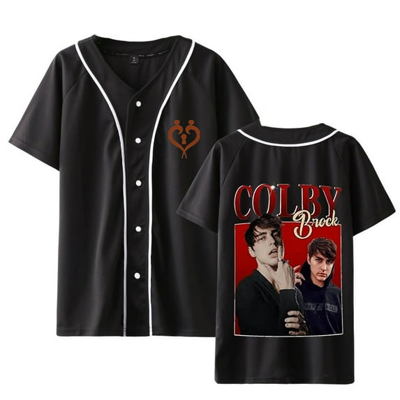 Colby Brock Baseball Tee Women Men Casual HipHop Streetwear Summer Printed Short Sleeve