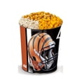 thumbnail image 1 of Colby Ridge 3 Way Football Popcorn Tin - White, Caramel, and Cheese Gourmet Craft Popped Gluten Free (3 Gallon - Bengals), 1 of 5