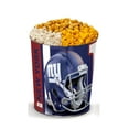 thumbnail image 1 of Colby Ridge 3 Way Football Popcorn Tin - White, Caramel, and Cheese Gourmet Craft Popped Gluten Free (3 Gallon - Giants), 1 of 5