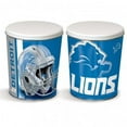 thumbnail image 1 of Colby Ridge 3 Way Football Popcorn Tin - White, Caramel, and Cheese Gourmet Craft Popped Gluten Free (3 Gallon - Lions), 1 of 5