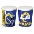 thumbnail image 1 of Colby Ridge 3 Way Football Popcorn Tin - White, Caramel, and Cheese Gourmet Craft Popped Gluten Free (3 Gallon - Rams), 1 of 5