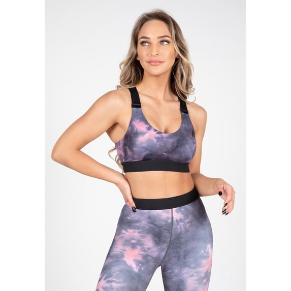 Colby Sports Bra - Gray/Pink