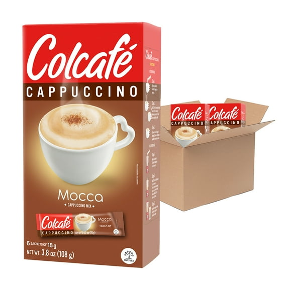 Colcafé Capuccino Mocca Box, Instant Coffee, 3.8 oz, Pack of 2