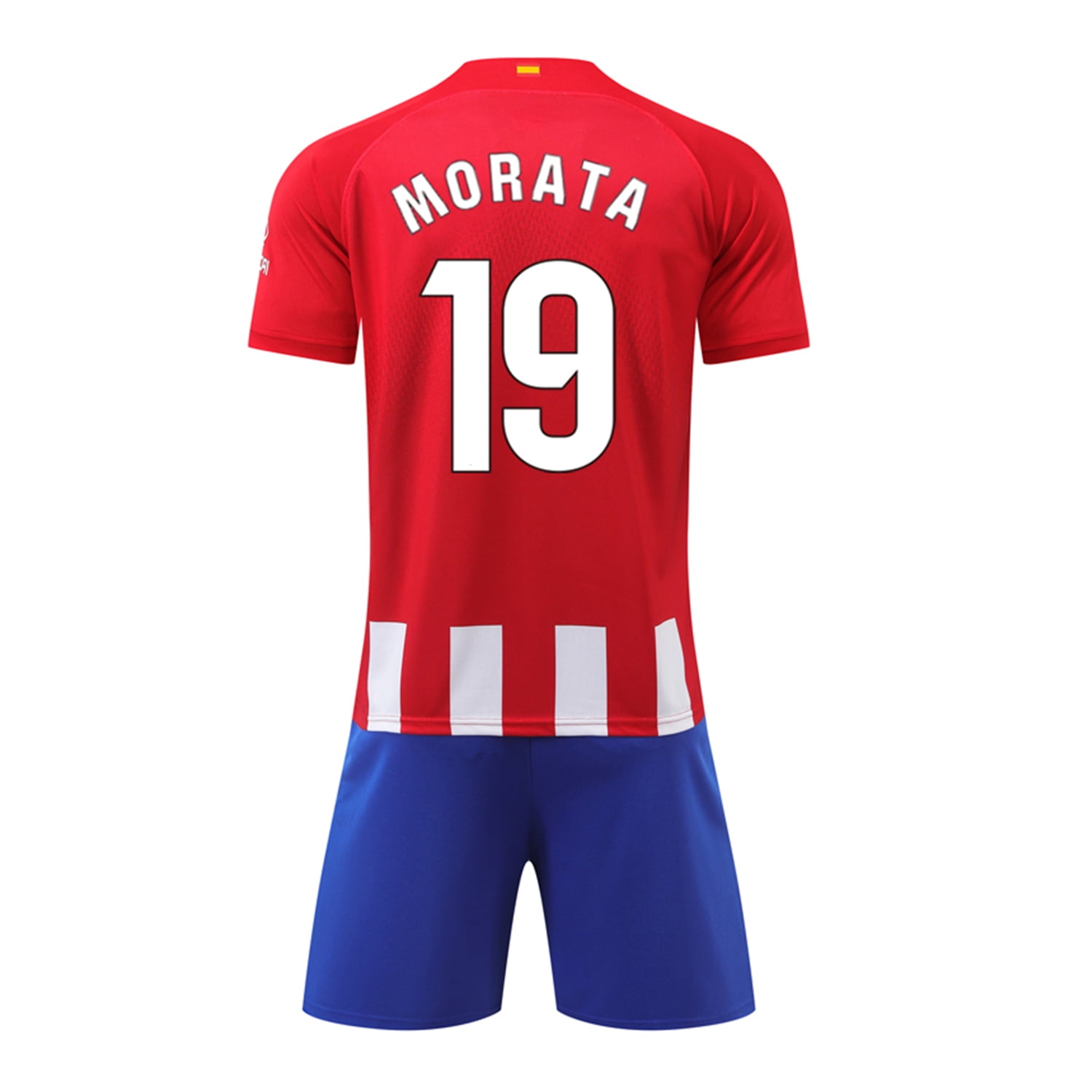 Colchoneros 23/24 Home Shirt with Morata 19 Printing