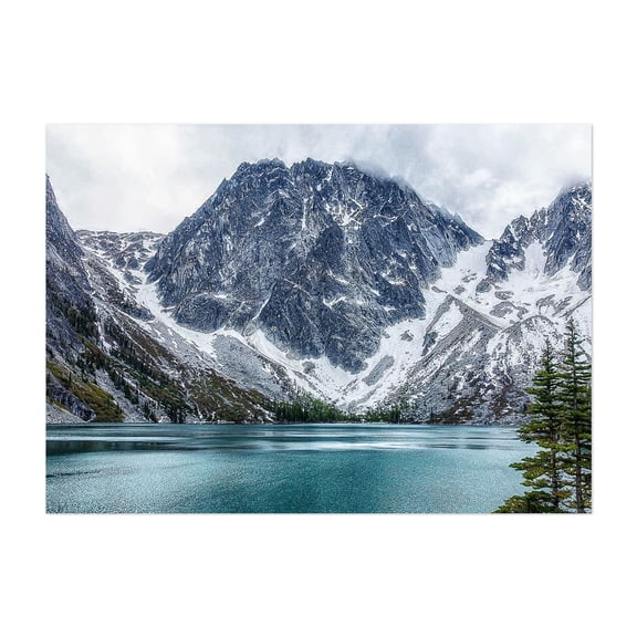 Colchuck Lake, Alpine Lakes Wilderness - Photography Mountain Landscape Nature Snow Lake Scenic Wilderness Unframed Wall Art Print 36 x 48 inches