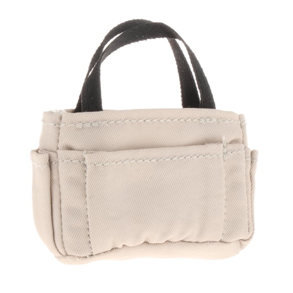 Colcolo 1/12 Action Figures Handbag BJD Doll Ornament 6 inch Soldier Figure Tote Bag white