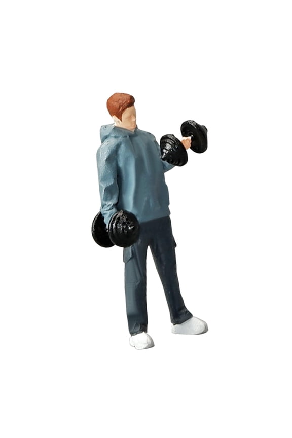 1/64 Fitness Figure Model Collections Micro Landscape S Gauge Dioramas Decor Men