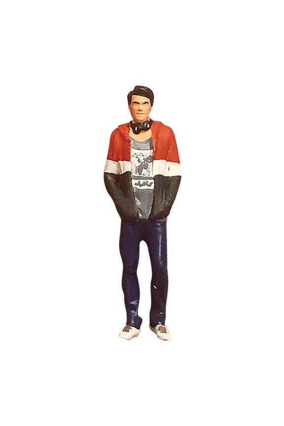 1/64 Scale People Figure Miniature Figure for Diorama Miniature Scene Layout red