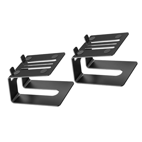 Colcolo 1 Pair Desktop Speaker Stands 5 Degrees Upward Tilted Versatile Sturdy Black